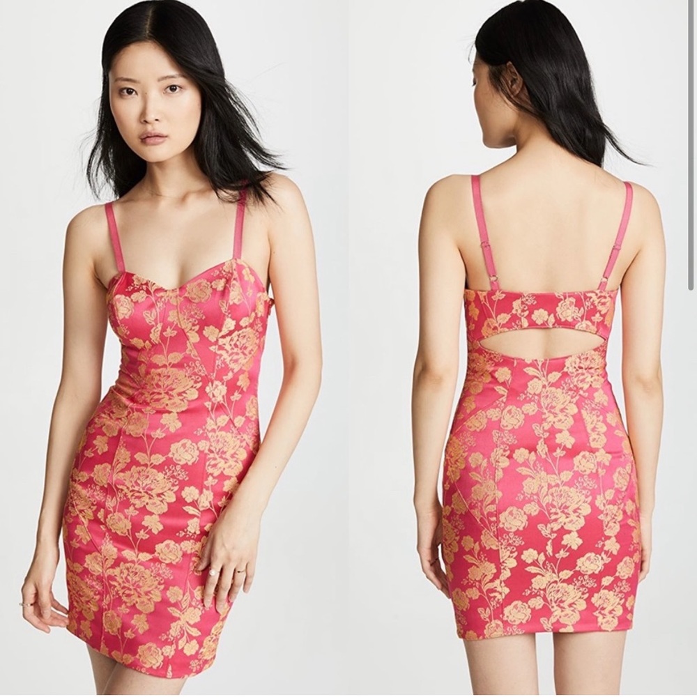 CINQ A SEPT Erica women’s floral-print embroidered cutout mini dress size 2